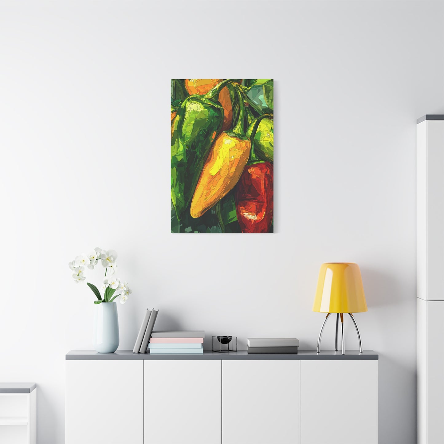 Canvas Print - Colorful Chili Peppers Design