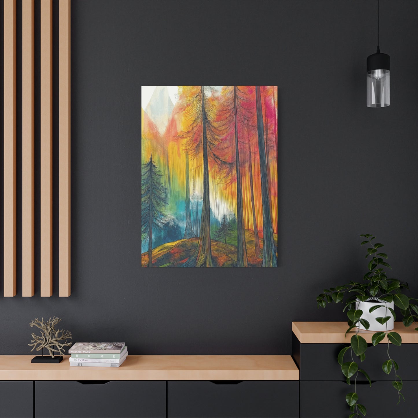Vibrant Forest Canvas Art Print