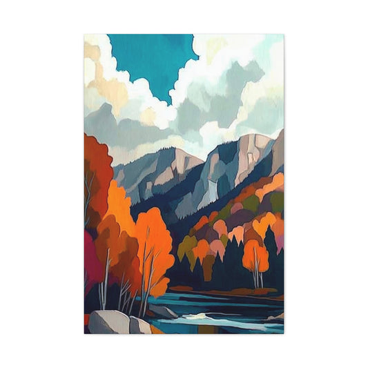 Canvas Print Magic Trees and Mountains