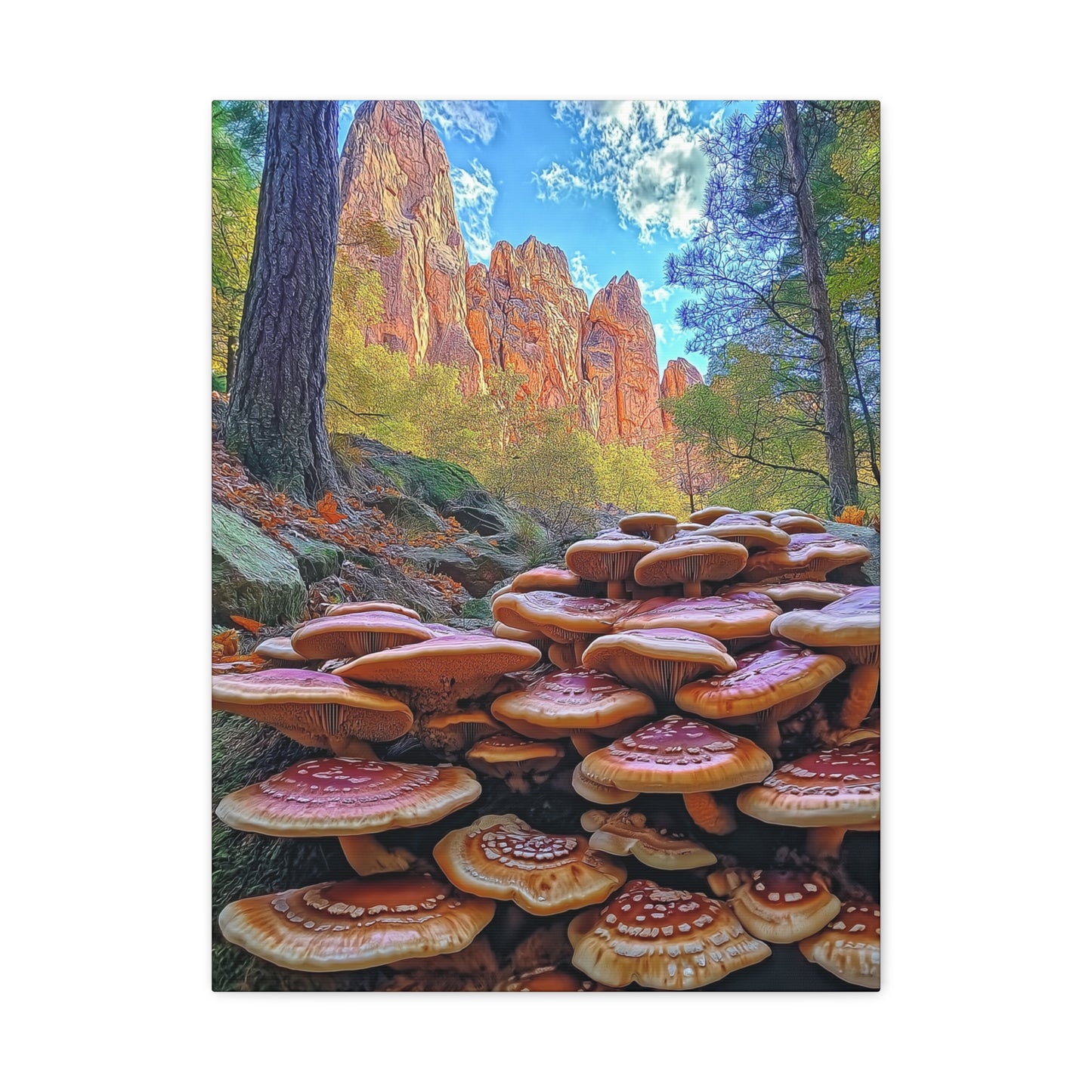 Canvas Print - Forest Mushrooms in the Rockies Two