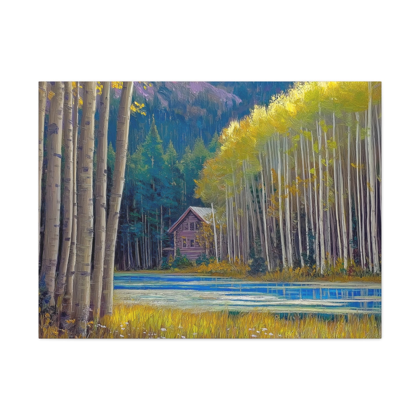 Canvas Wall Art - Rocky Mountain Lake V