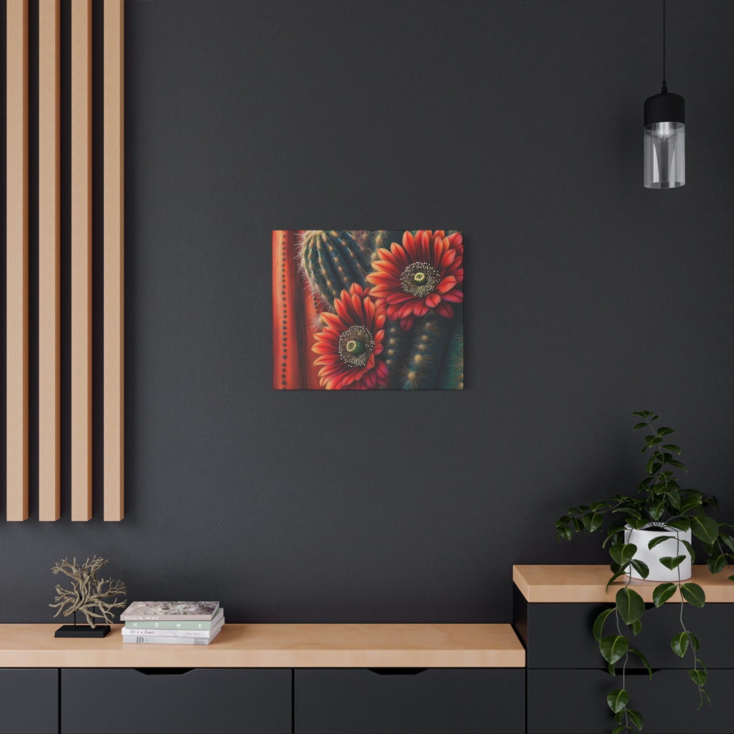 Canvas Print Santa Fe Cacti Flower Up Close 2