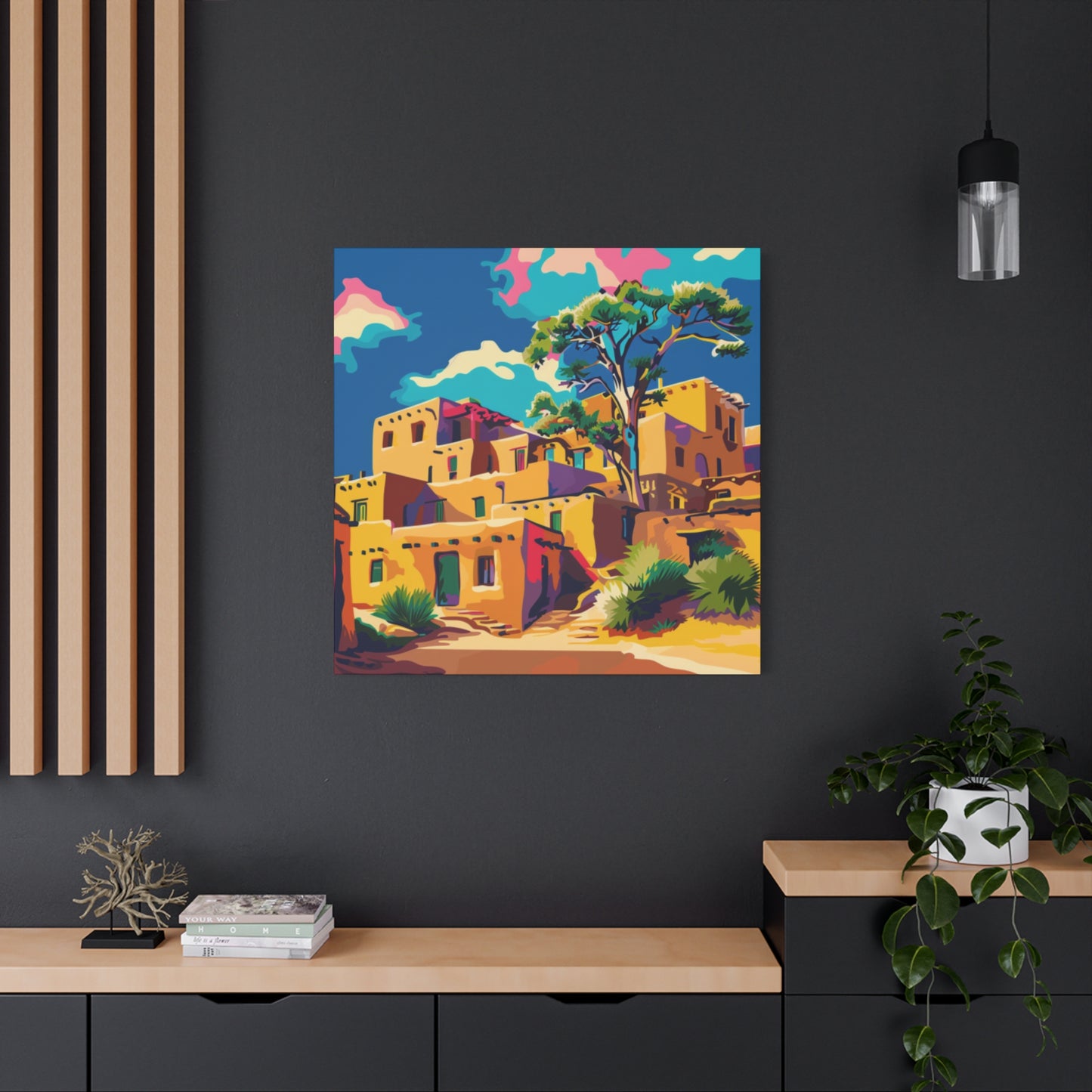 Canvas Art Print - NM Pueblo New Village 2