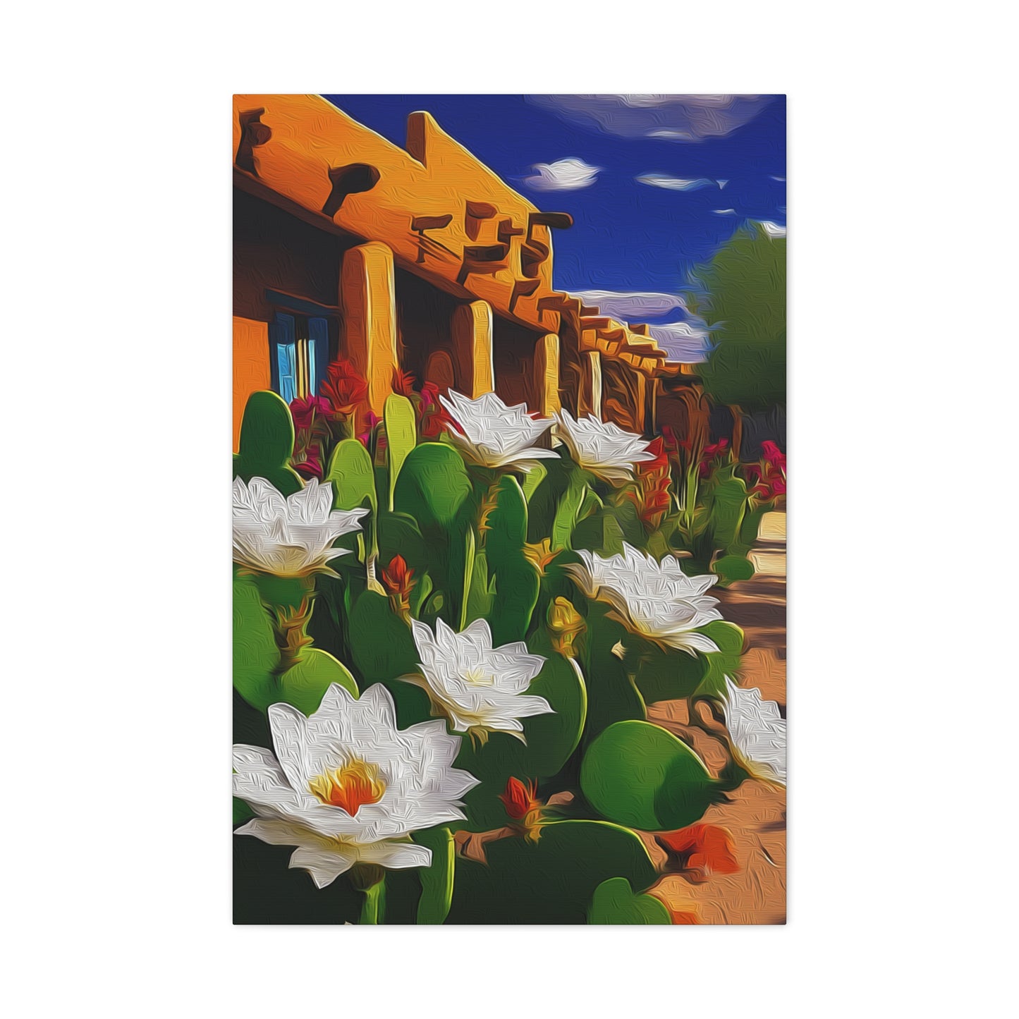 Canvas Wall Art - Cacti Blooming Beauty