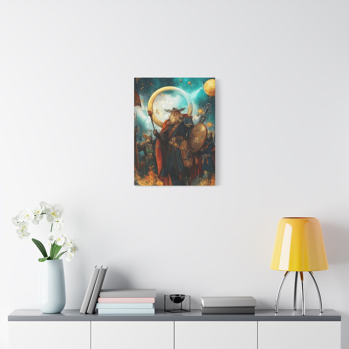 Mythical Warrior Canvas Art - Stretched Wall Decor for Fantasy Lovers