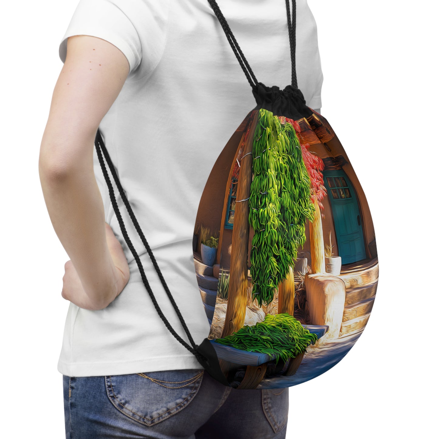 Vibrant Nature Drawstring Bag, Eco-Friendly Tote, Outdoor Adventure Backpack, Travel Gear, Gift for Nature Lovers