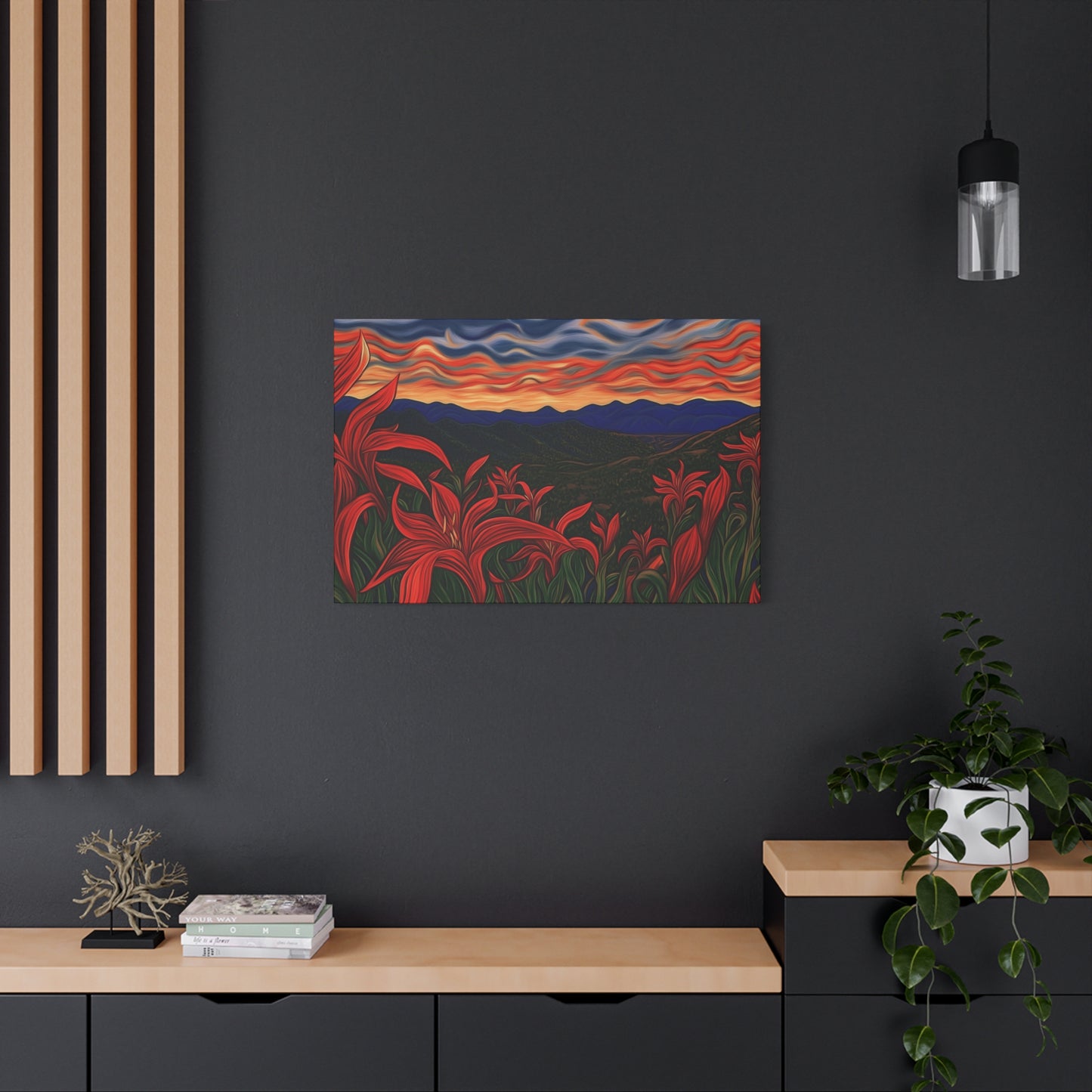 Canvas Print SF Day Lillies at Sunset