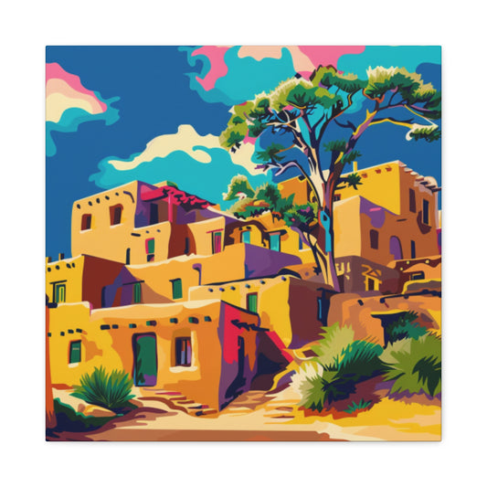 Canvas Art Print - NM Pueblo New Village 2