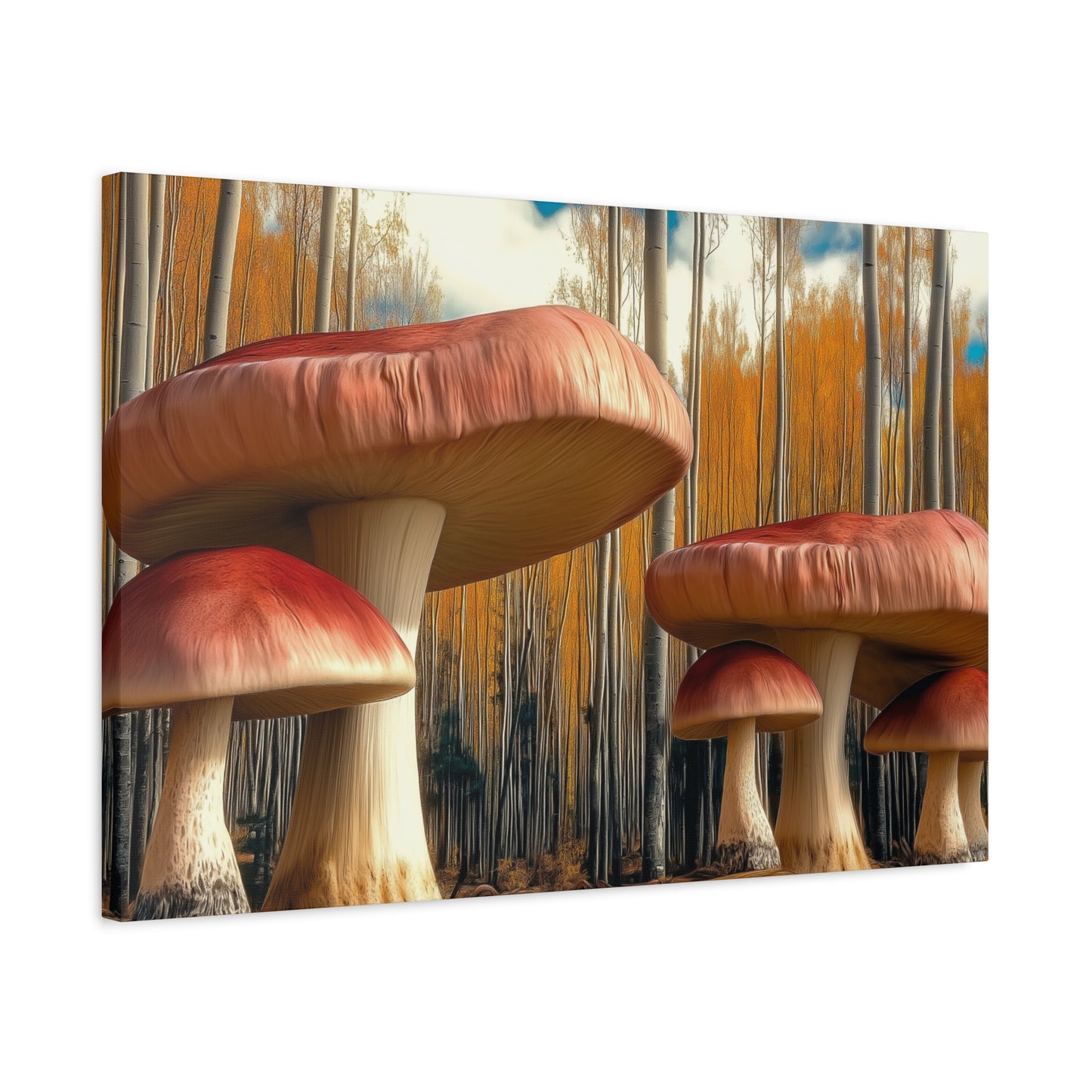 Canvas Print - Mushrooms and Trees Nature Scene