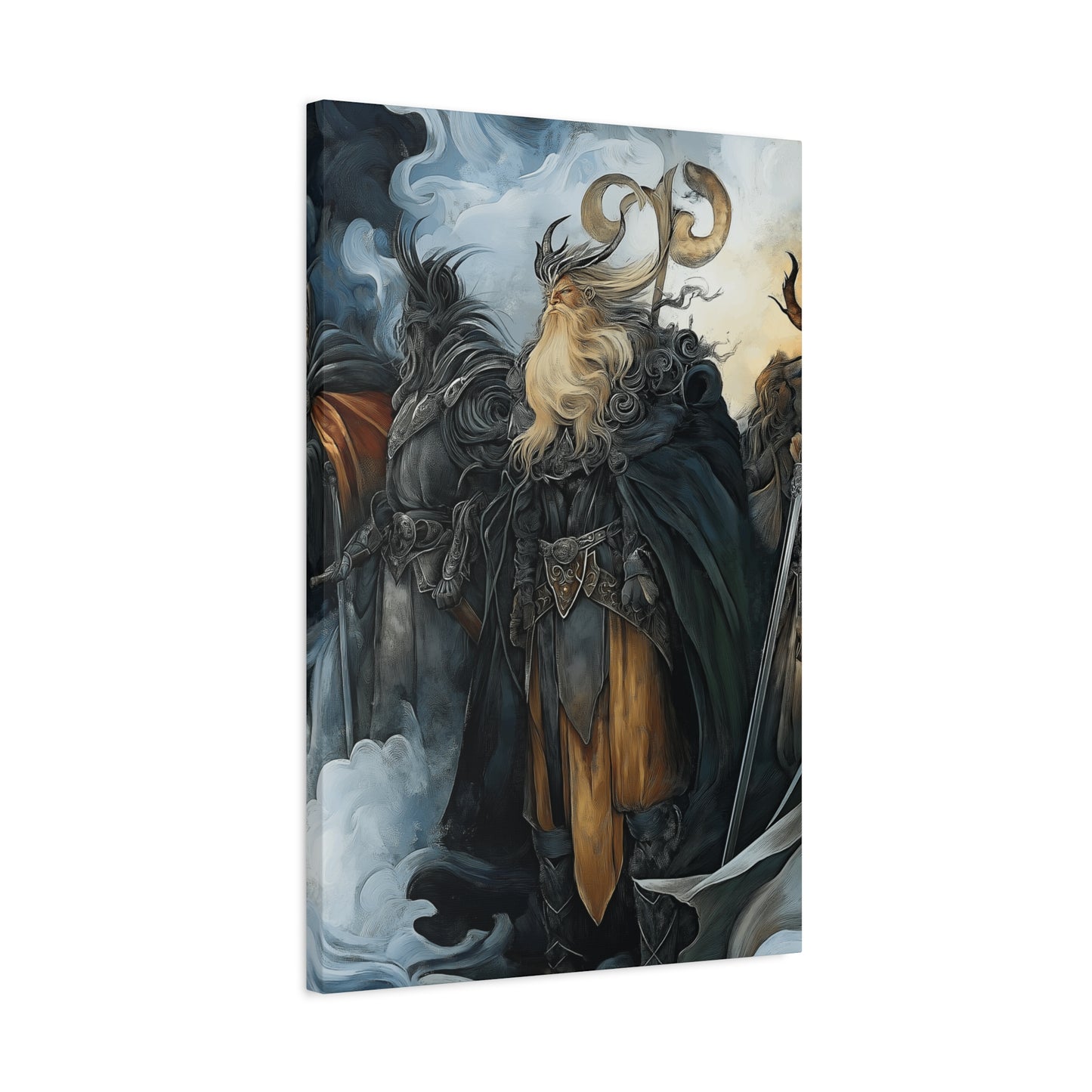 Epic Fantasy Wall Art Canvas - Norse Mythology Inspired Decor