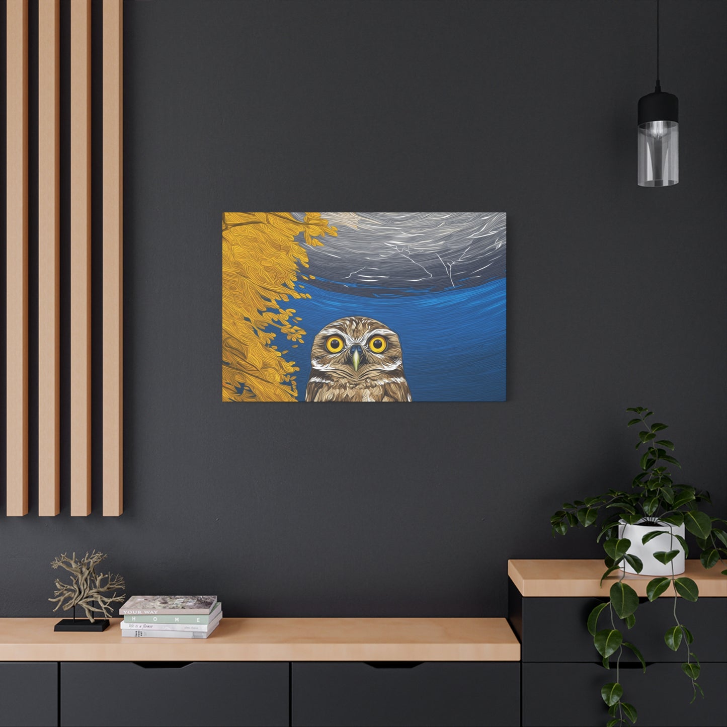 Canvas Print - NM Burrowing Owl in Tree