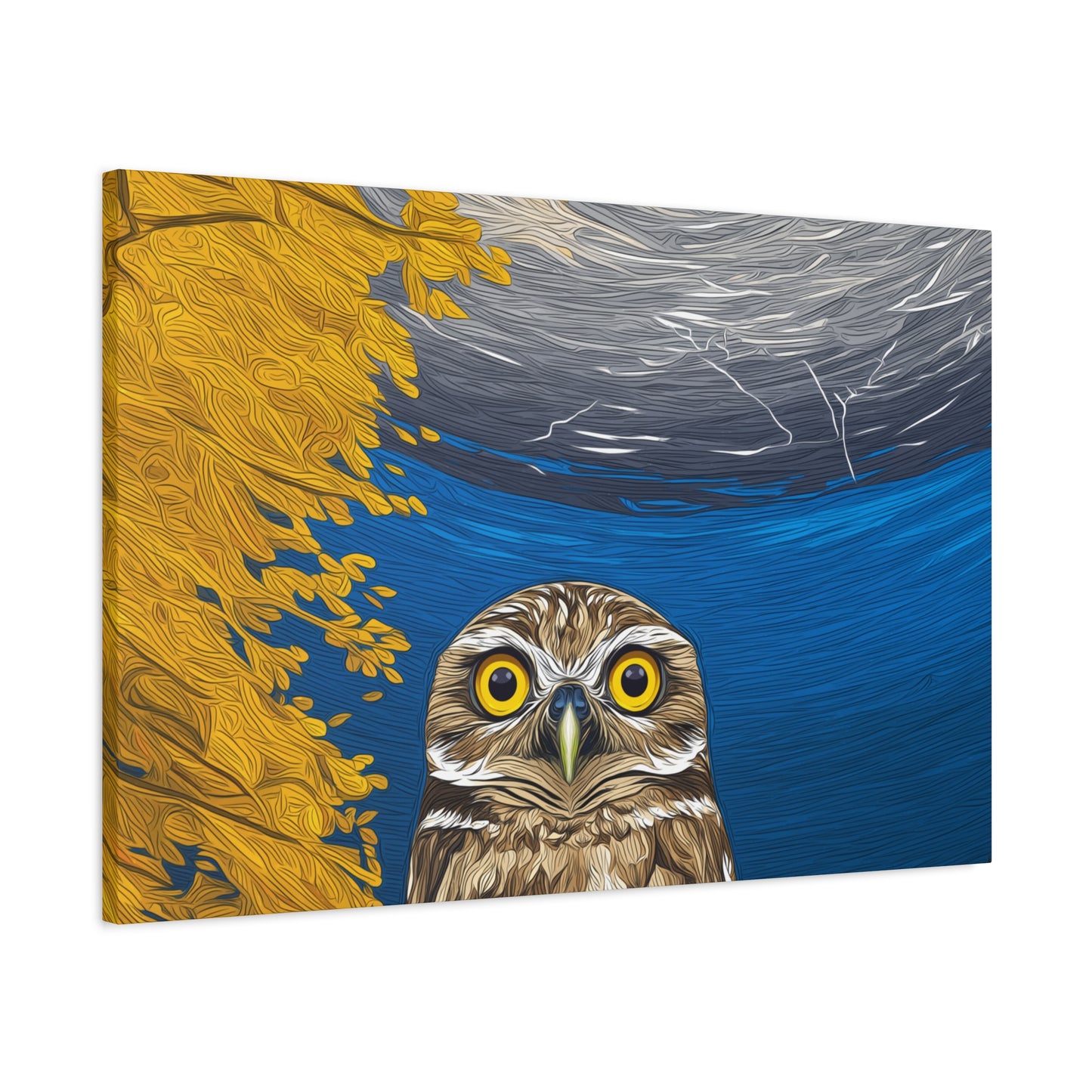 Canvas Print - NM Burrowing Owl in Tree