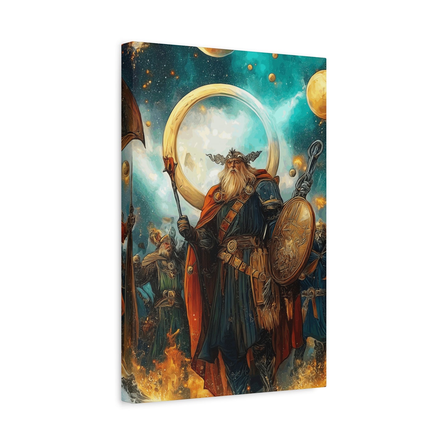 Mythical Warrior Canvas Art - Stretched Wall Decor for Fantasy Lovers