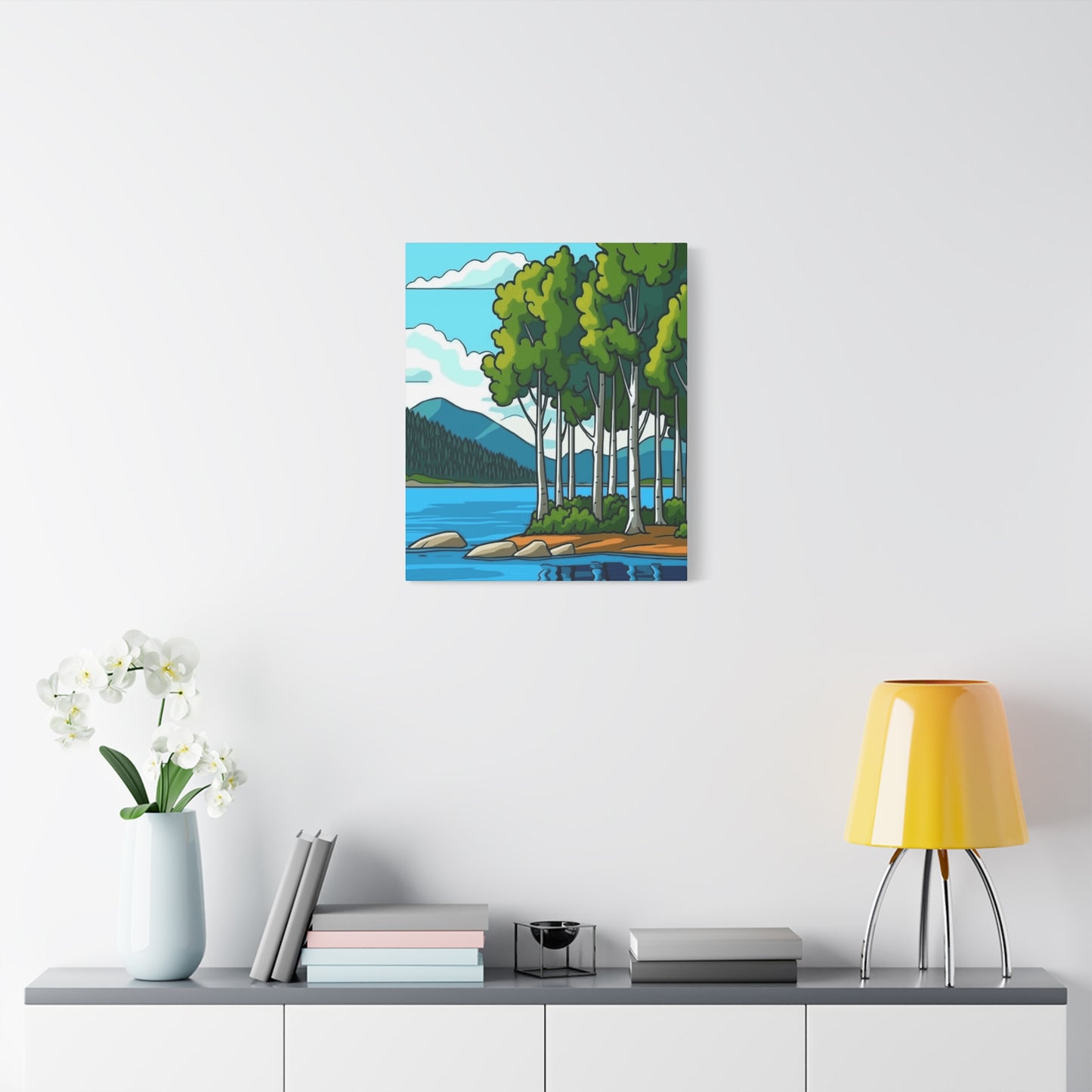 Canvas Print - Bold Mountain Lake