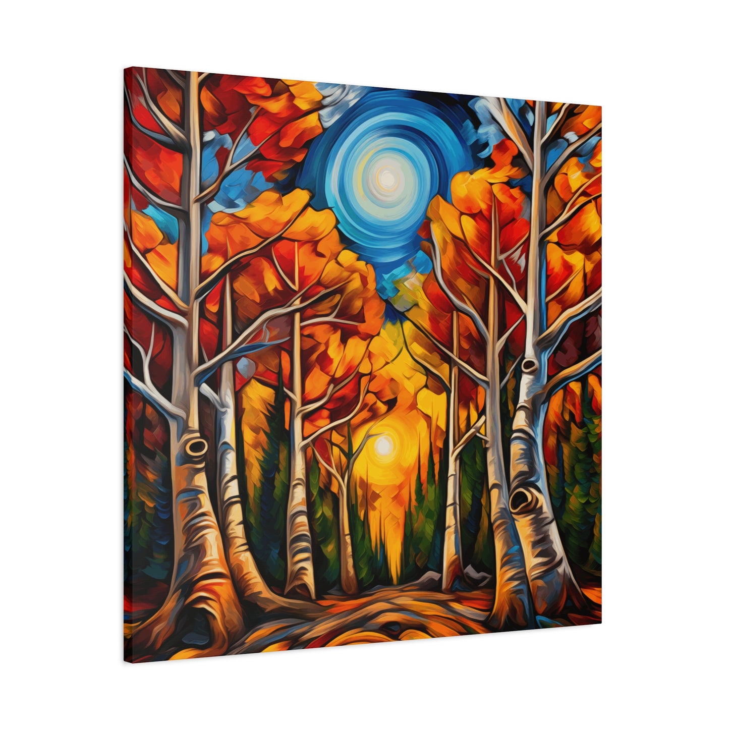 Autumn Forest Canvas Art Print - Vibrant Fall Decor for Home & Office