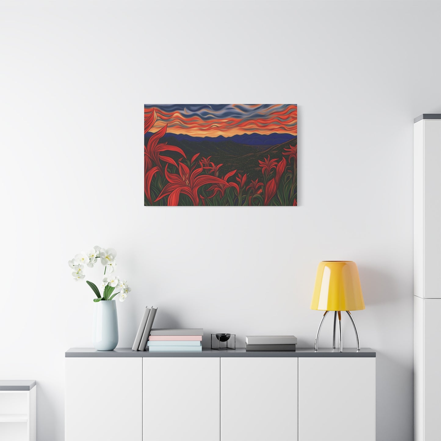 Canvas Print SF Day Lillies at Sunset