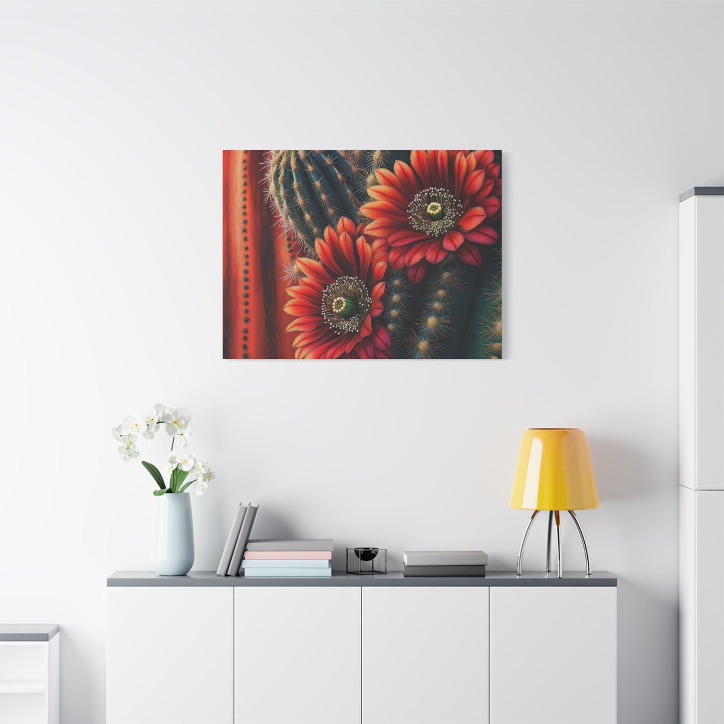 Canvas Print Santa Fe Cacti Flower Up Close 2