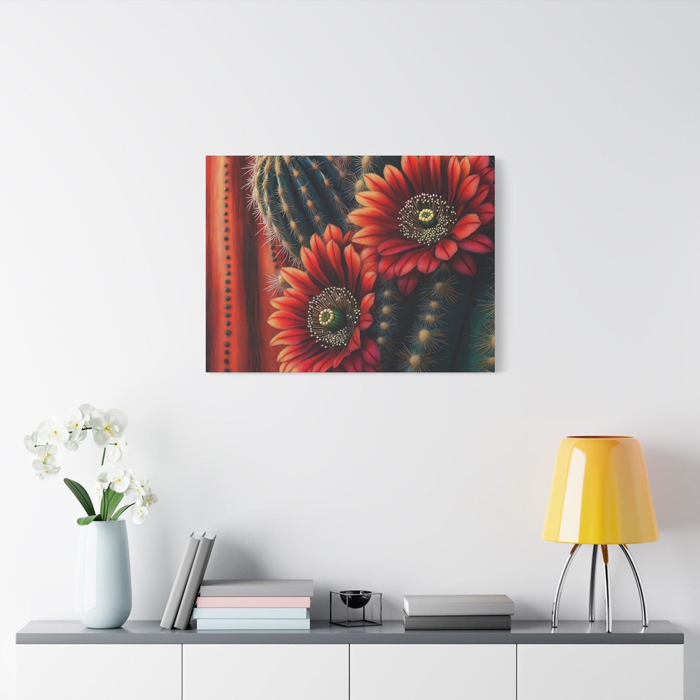 Canvas Print Santa Fe Cacti Flower Up Close 2