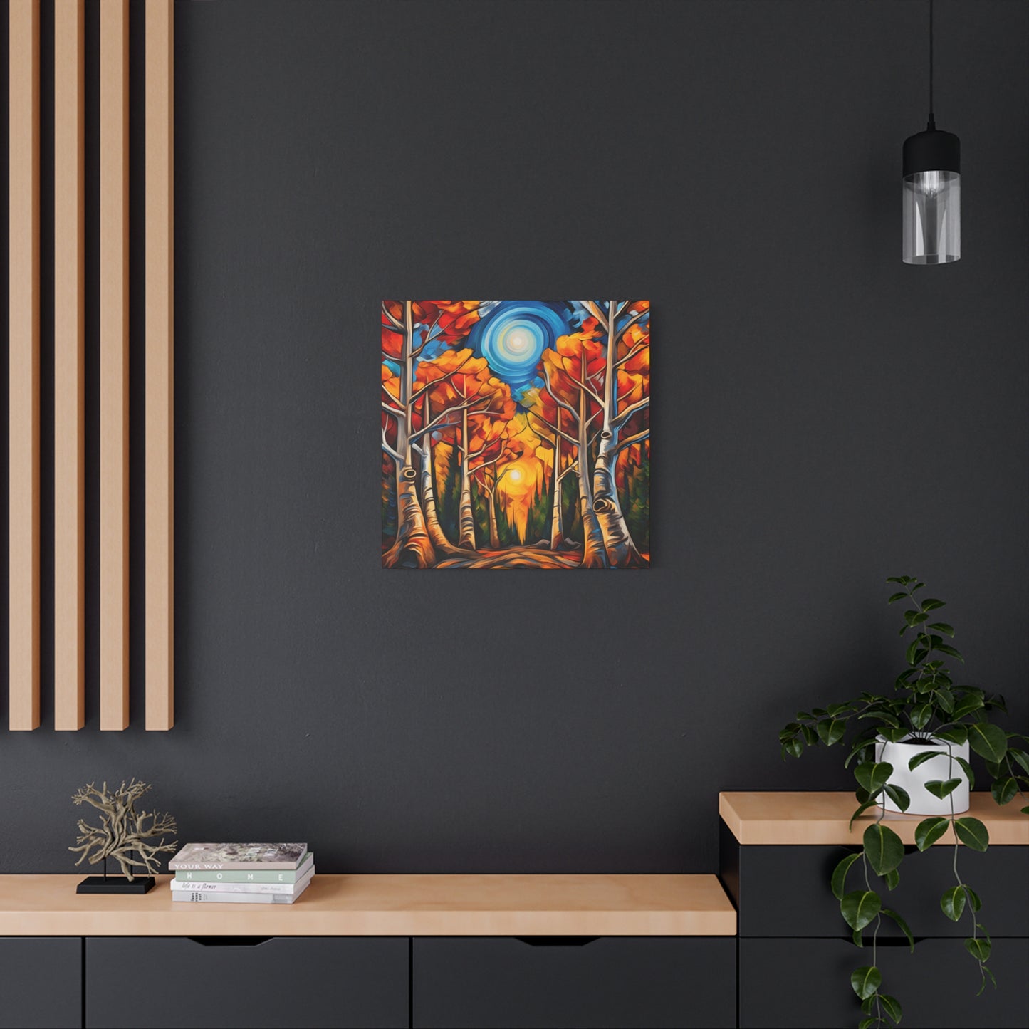 Autumn Forest Canvas Art Print - Vibrant Fall Decor for Home & Office