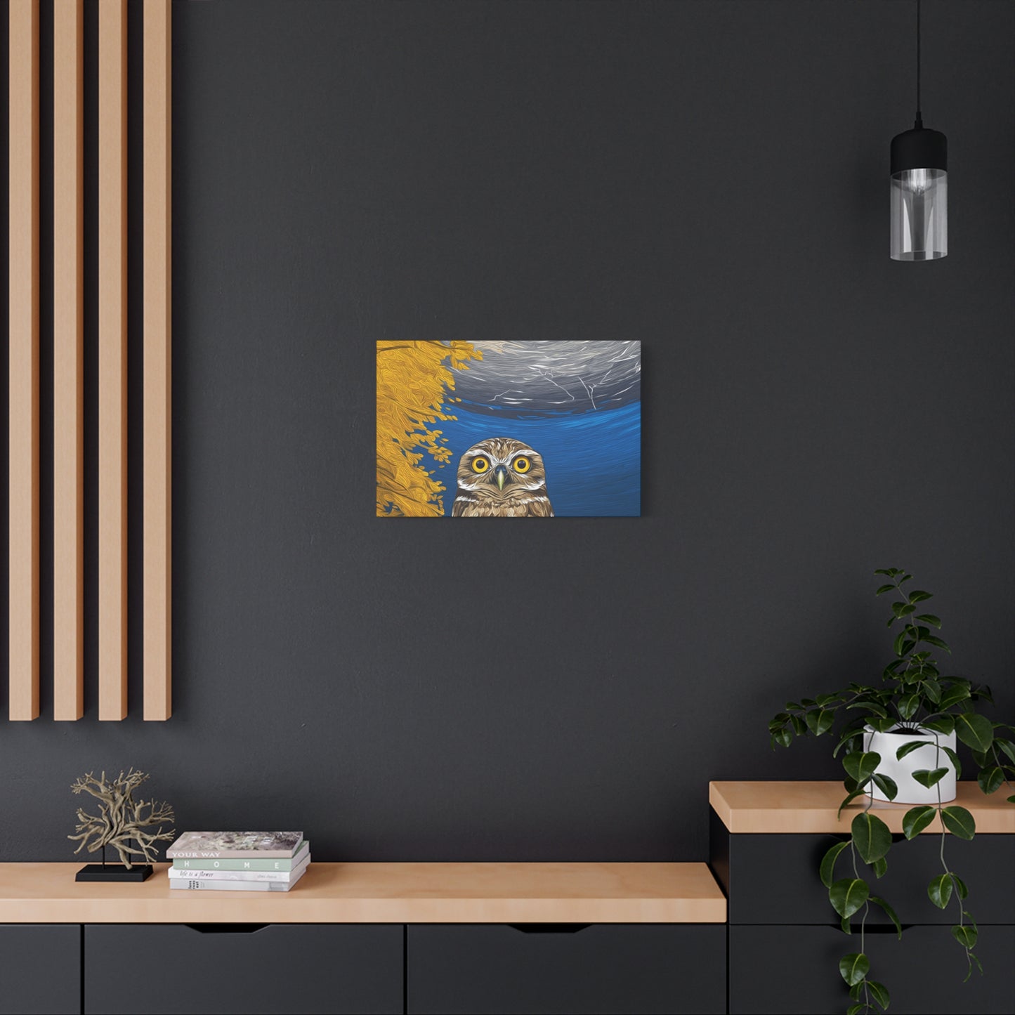 Canvas Print - NM Burrowing Owl in Tree