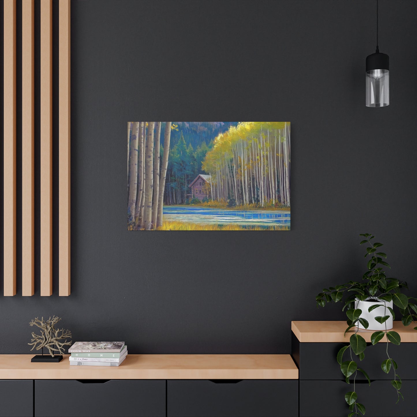 Canvas Wall Art - Rocky Mountain Lake V