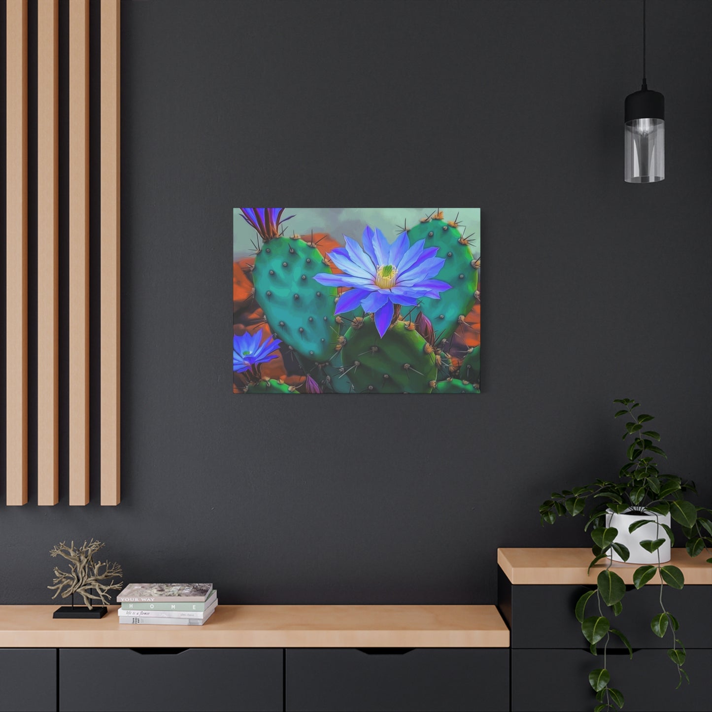 Vibrant Cactus Flower Canvas Art