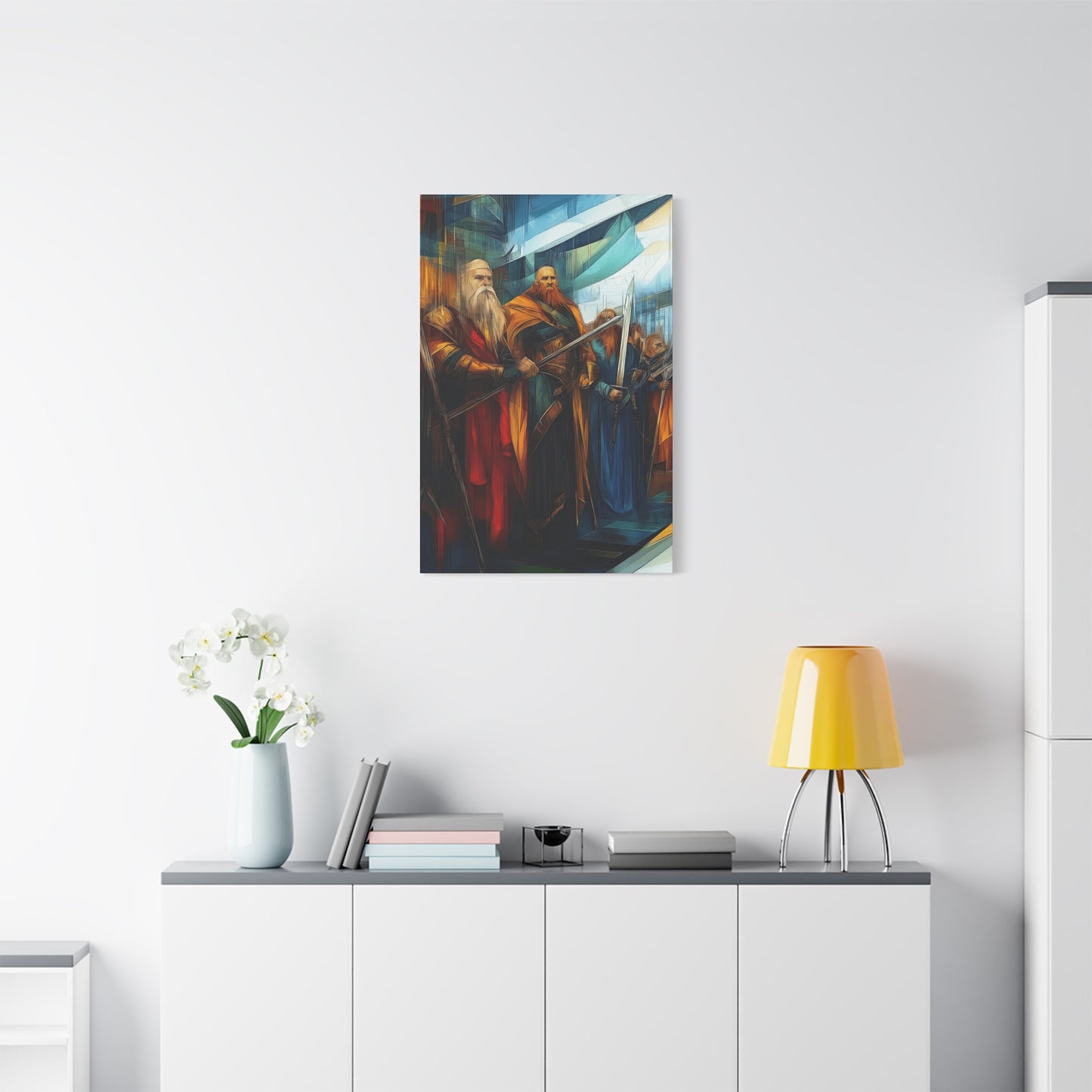 Epic Fantasy Art Canvas Print - Stretched 1.25" Wall Decor Featuring Legendary Warriors