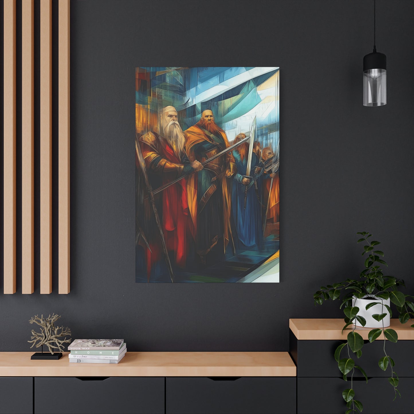 Epic Fantasy Art Canvas Print - Stretched 1.25" Wall Decor Featuring Legendary Warriors