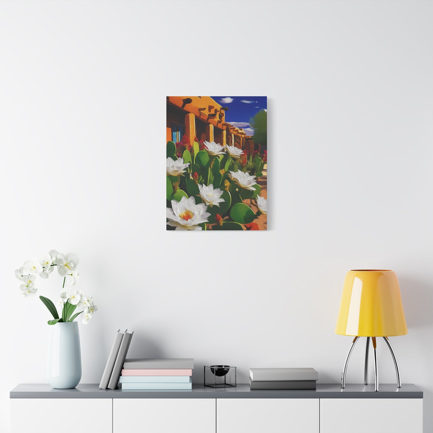 Canvas Wall Art - Cacti Blooming Beauty
