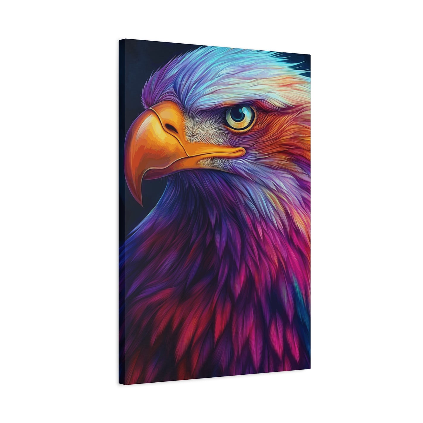 Vibrant Eagle Canvas Wall Art - Colorful Wildlife Decor
