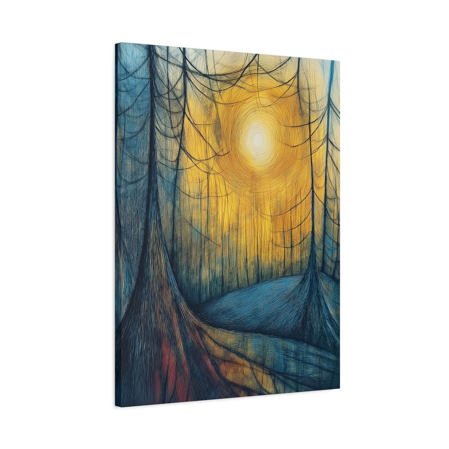 Sunlit Forest Matte Canvas Art