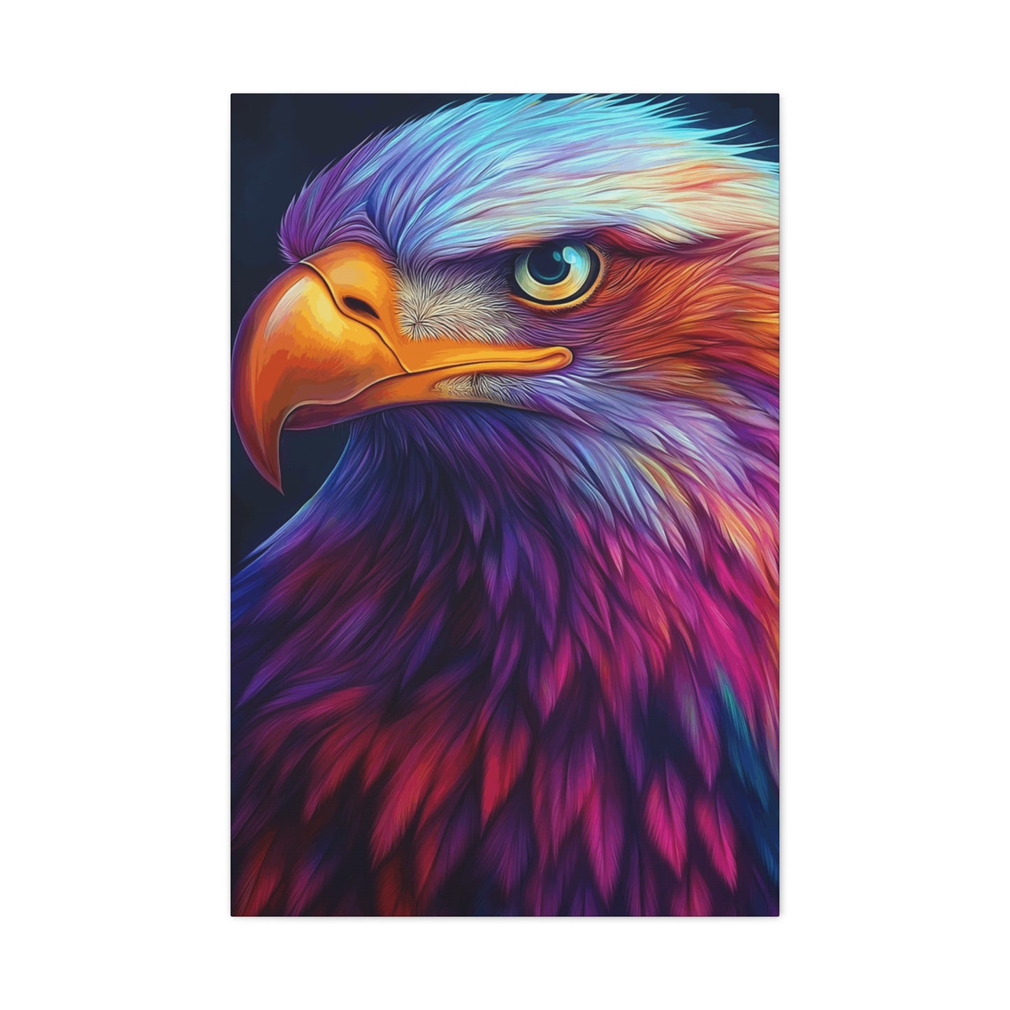 Vibrant Eagle Canvas Wall Art - Colorful Wildlife Decor