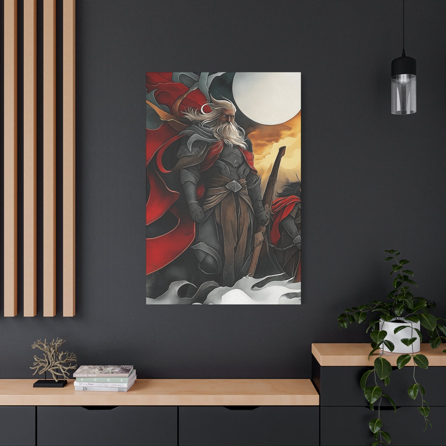 Epic Warrior Stretched Canvas Art - 1.25" Matte Wall Decor