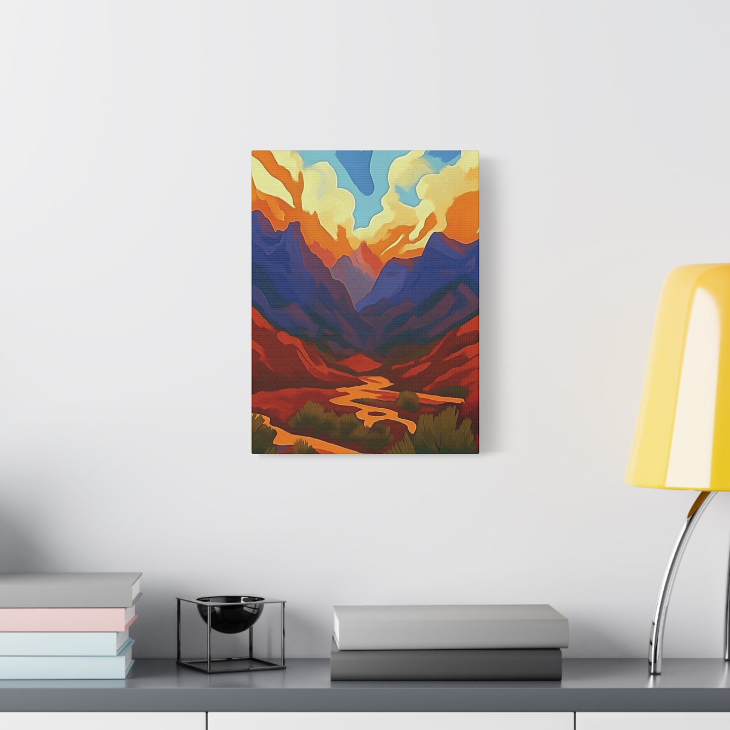 Vibrant Mountain Sunset Landscape-Where are we 2