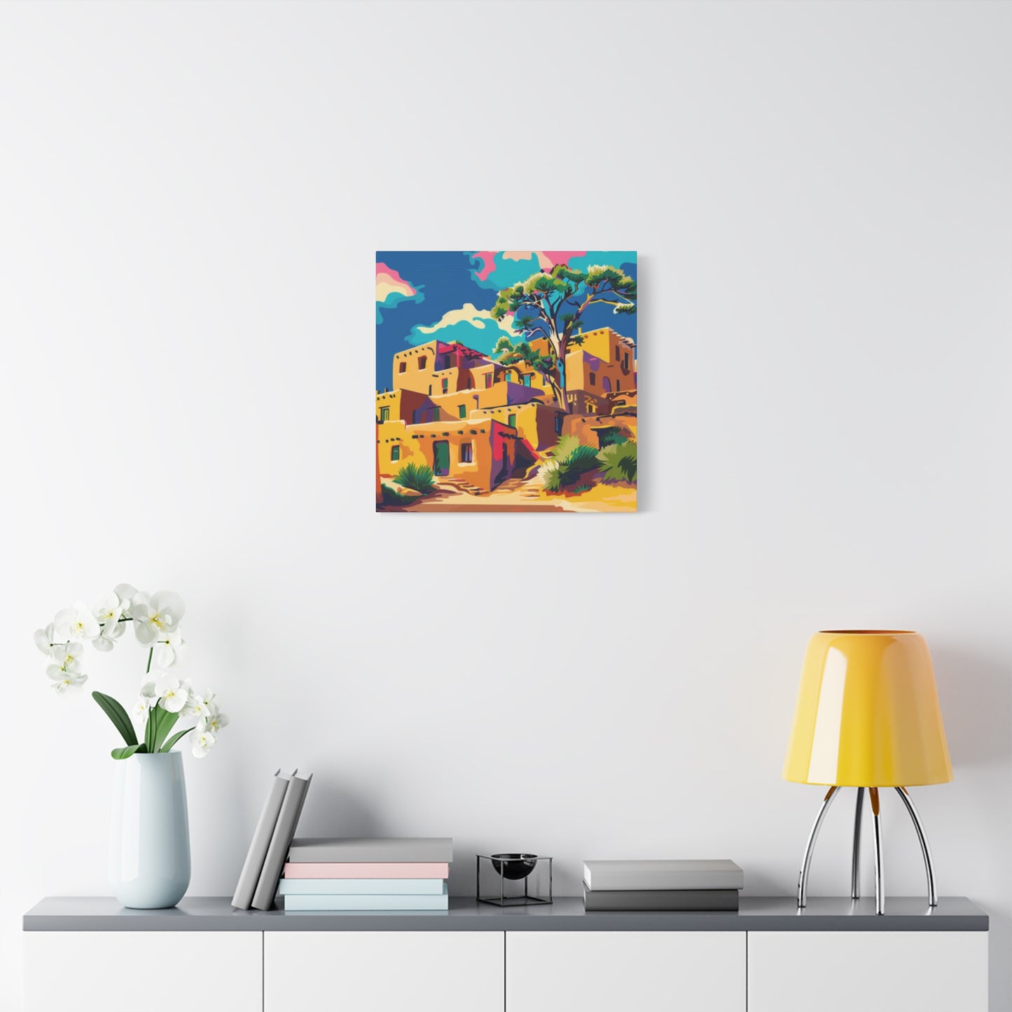Canvas Art Print - NM Pueblo New Village 2