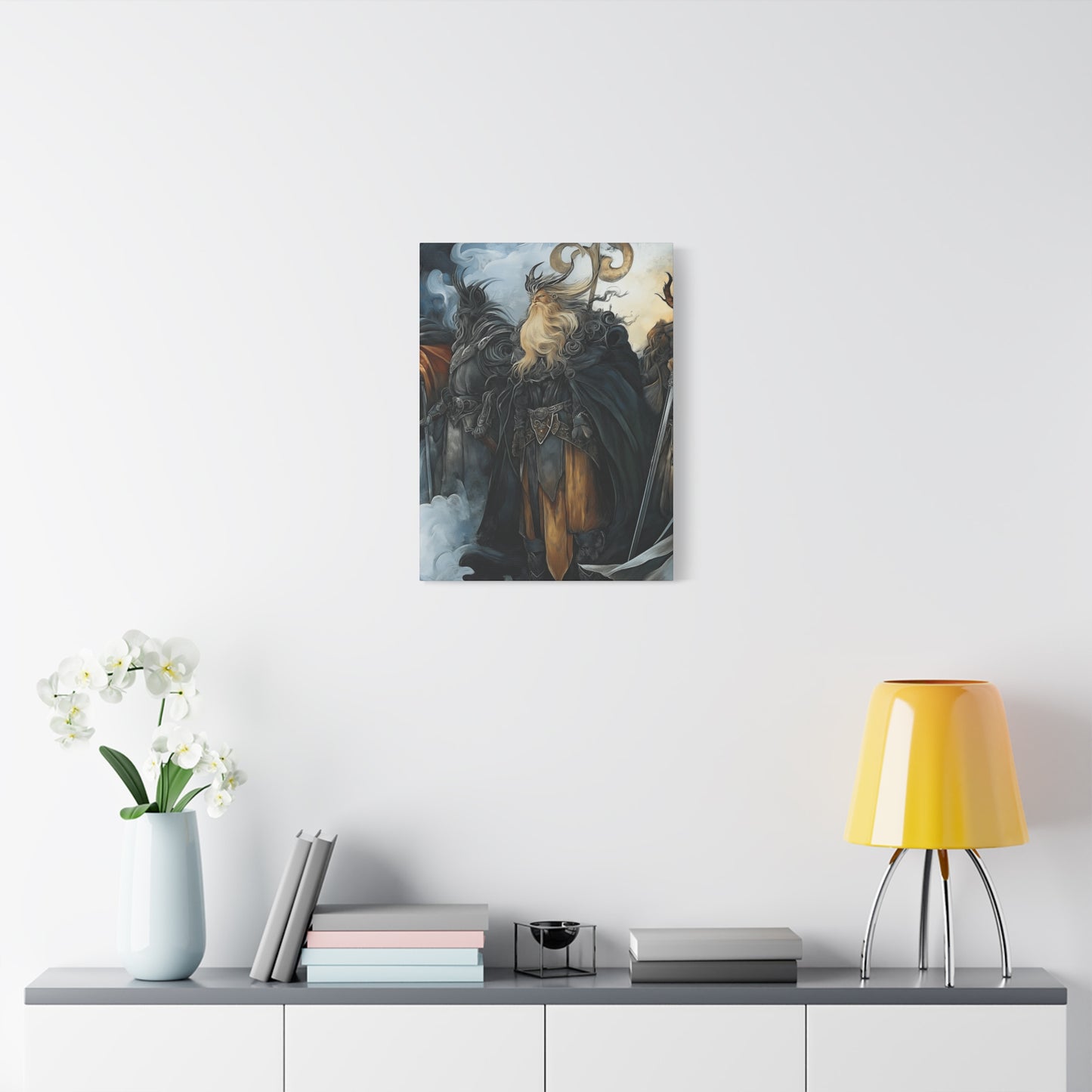 Epic Fantasy Wall Art Canvas - Norse Mythology Inspired Decor
