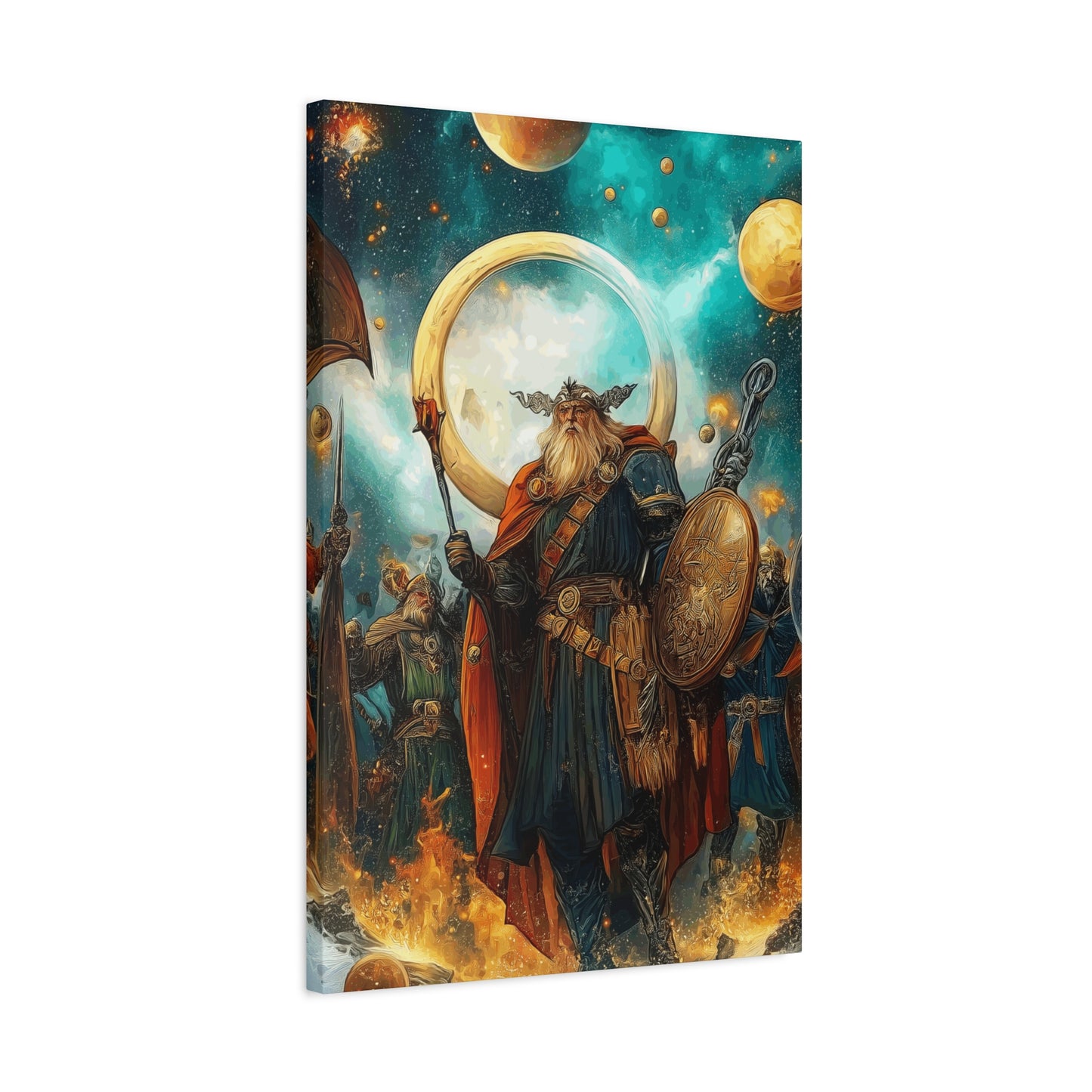 Mythical Warrior Canvas Art - Stretched Wall Decor for Fantasy Lovers