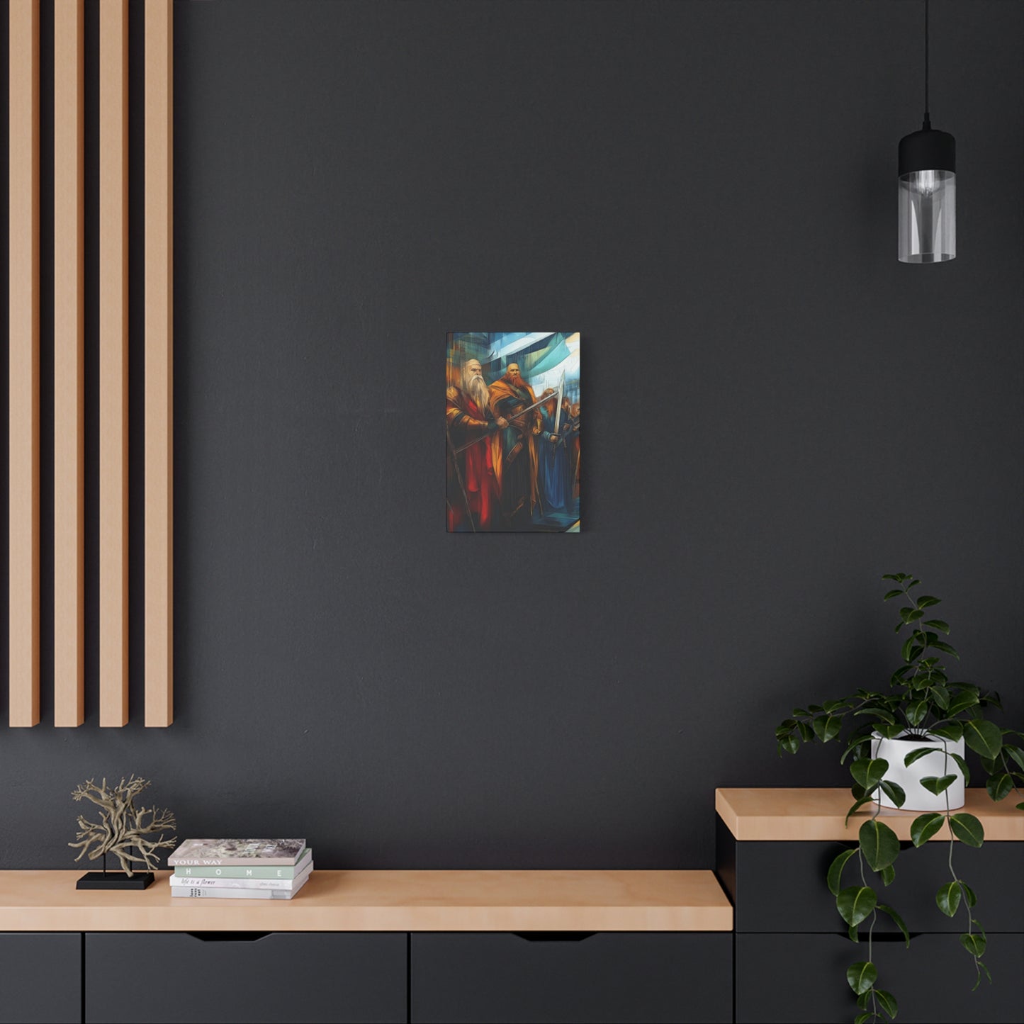 Epic Fantasy Art Canvas Print - Stretched 1.25" Wall Decor Featuring Legendary Warriors