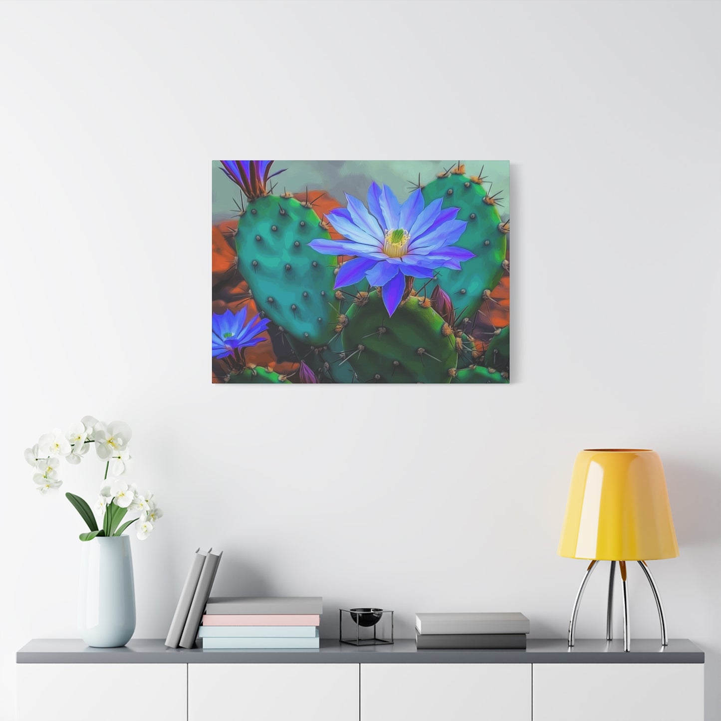 Vibrant Cactus Flower Canvas Art