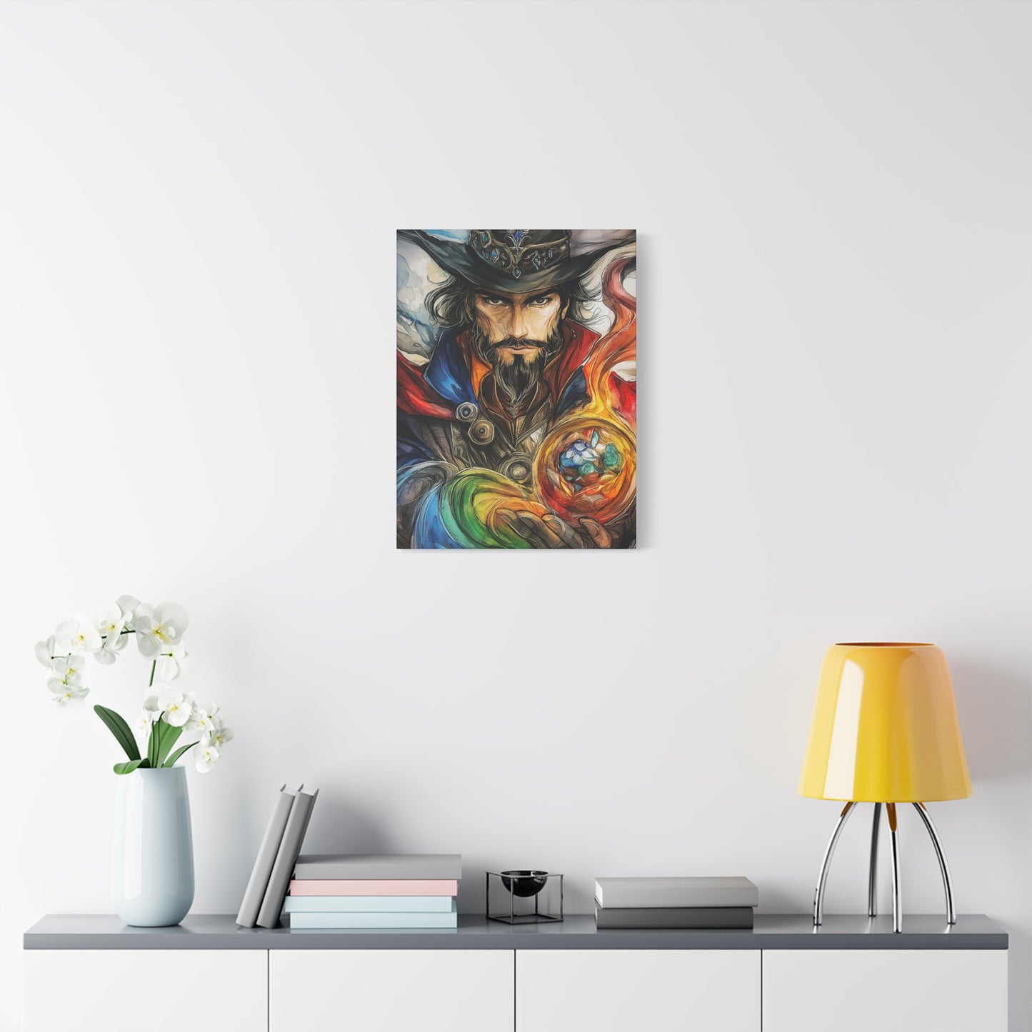 Mystical Wizard Canvas Art - Fantasy Home Decor for Magic Lovers