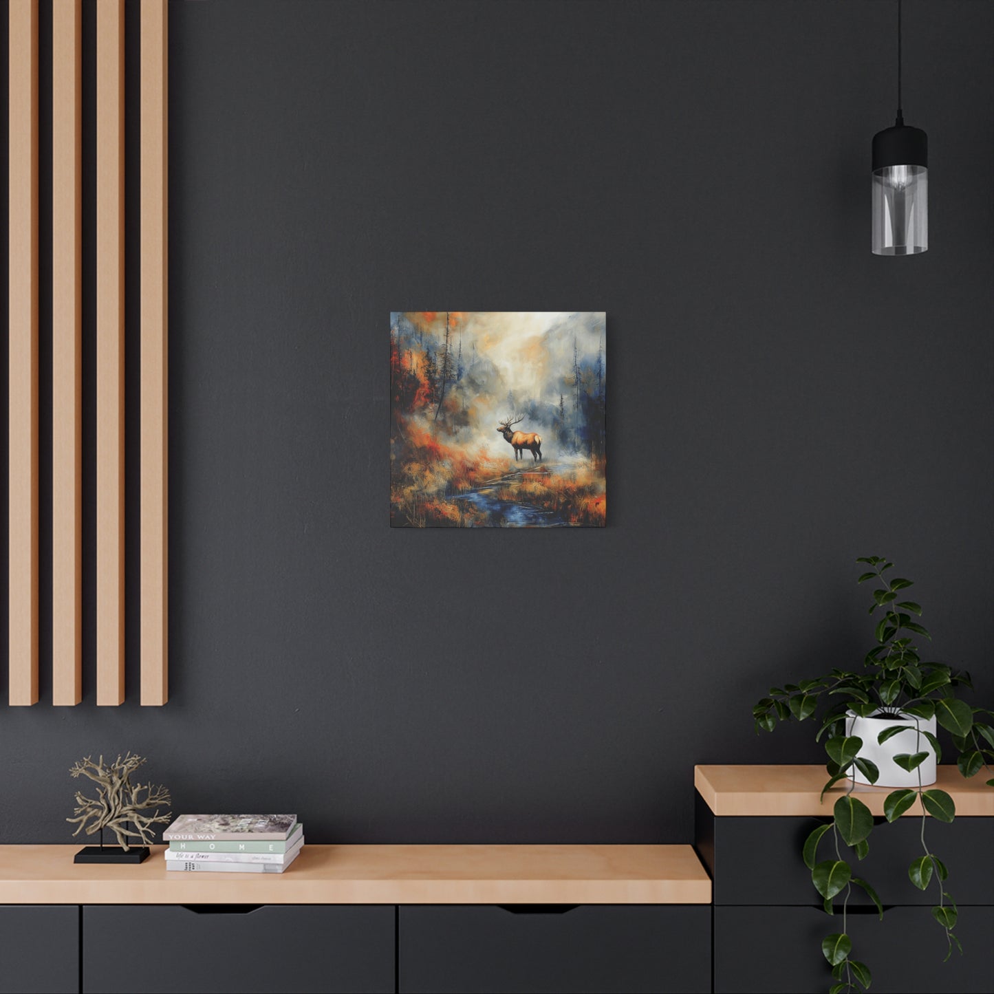 Majestic Elk Canvas Art - Nature Wall Decor for Outdoor Enthusiasts