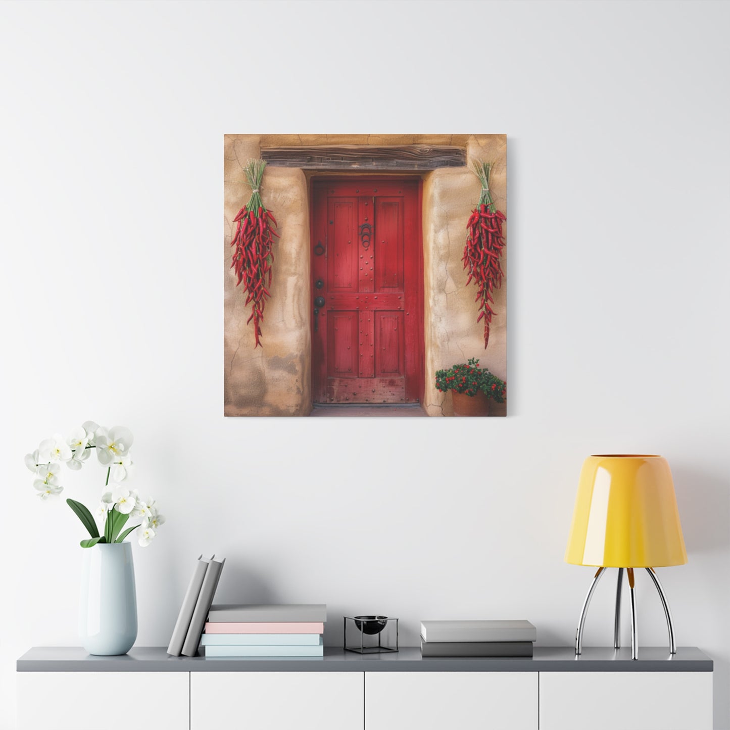 Canvas Wall Art Santa Fe Red Door