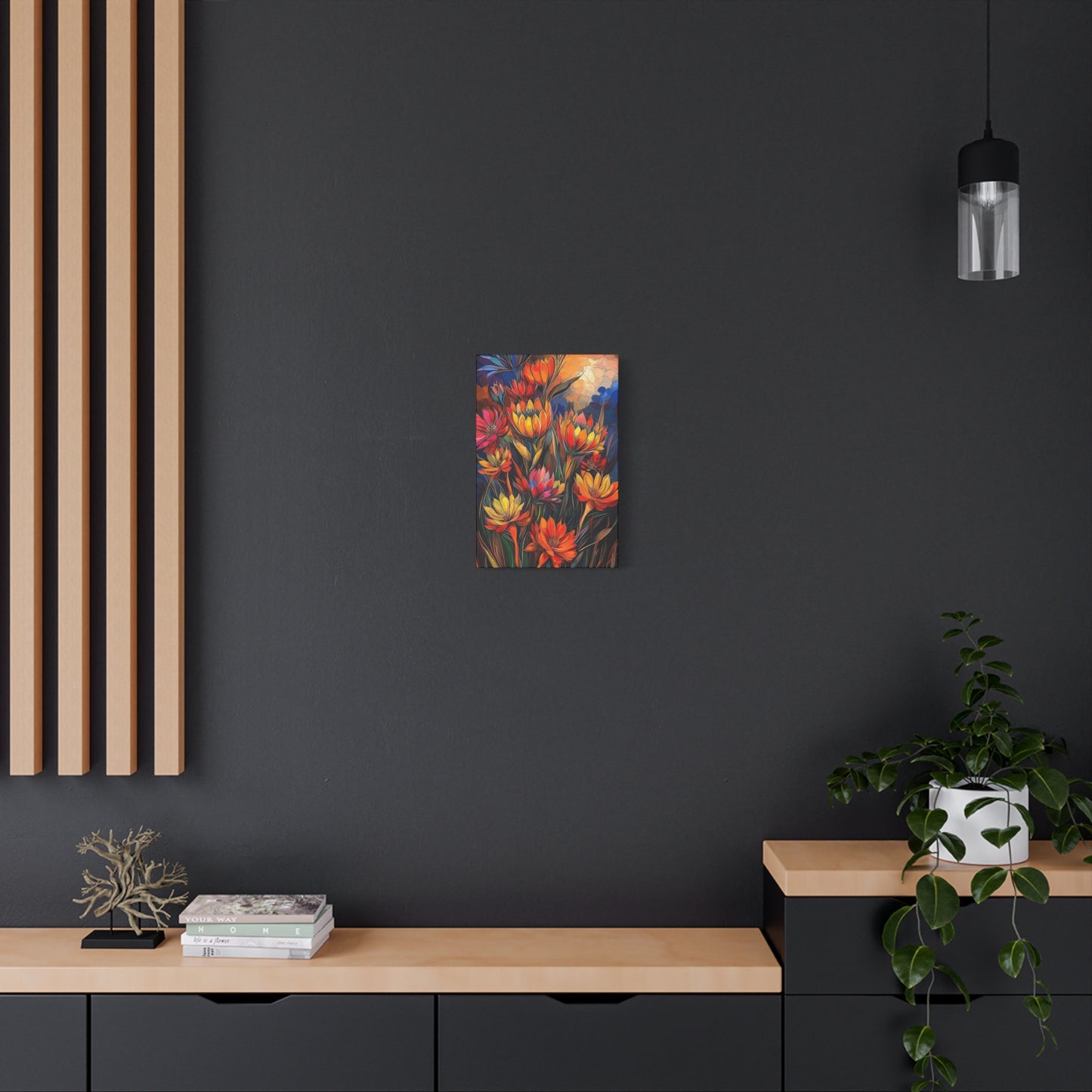 Vibrant Floral Canvas Wall Art - Perfect for Home Decor and Gifting