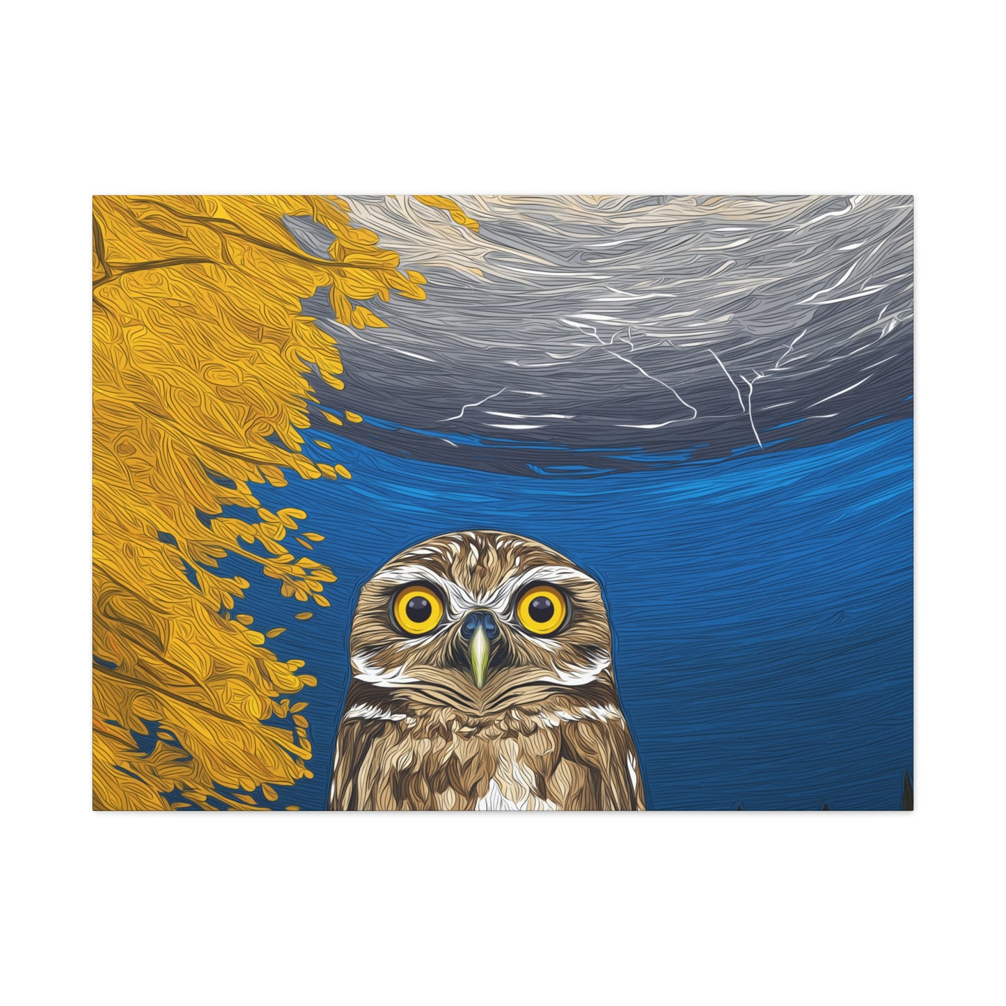 Canvas Print - NM Burrowing Owl in Tree