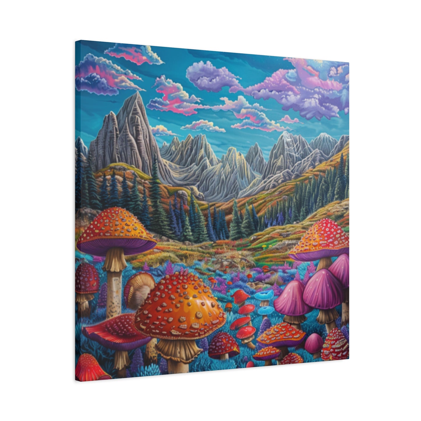 Canvas Print - Rocky Mountain Mushroom Field
