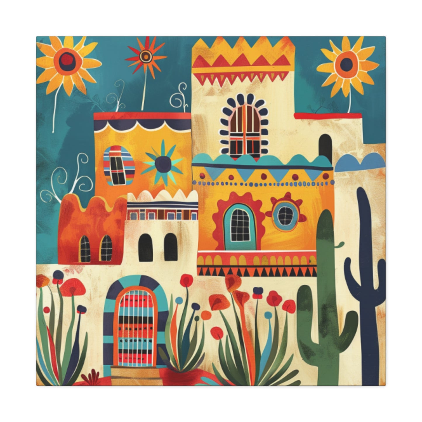 Canvas Wall Art - SF Pueblo 222