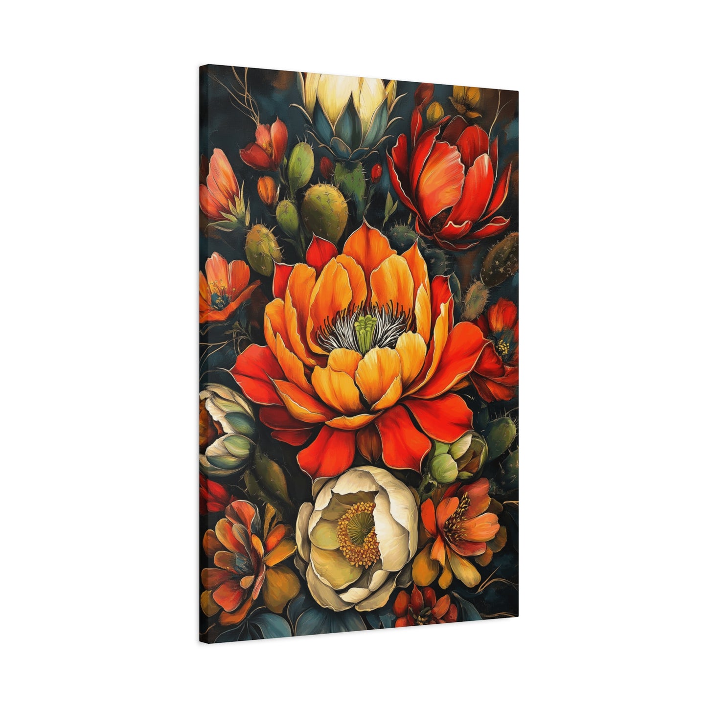 Vibrant Bold Floral Canvas Art -