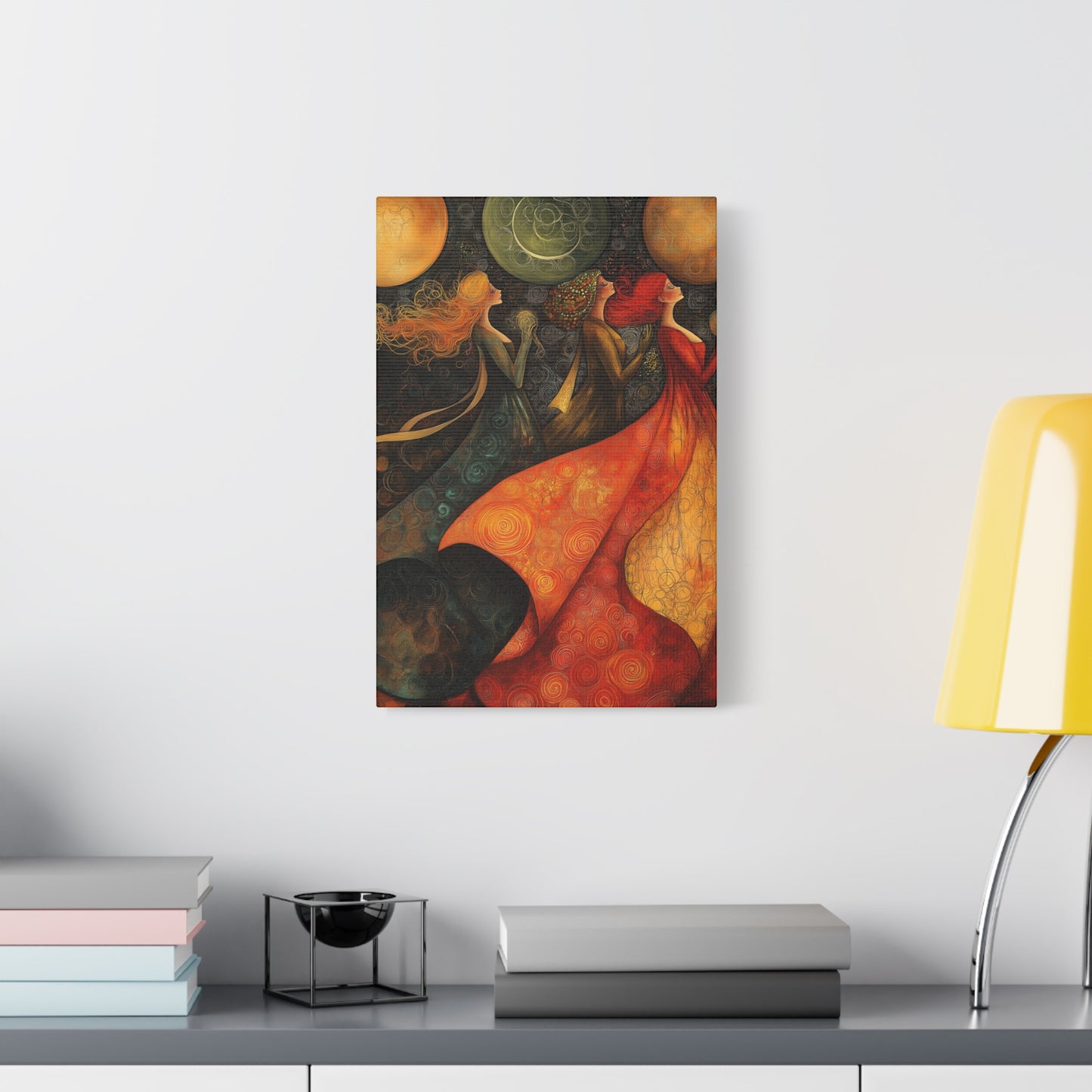 Elegant Women Art Canvas Print - Colorful Abstract Wall Decor