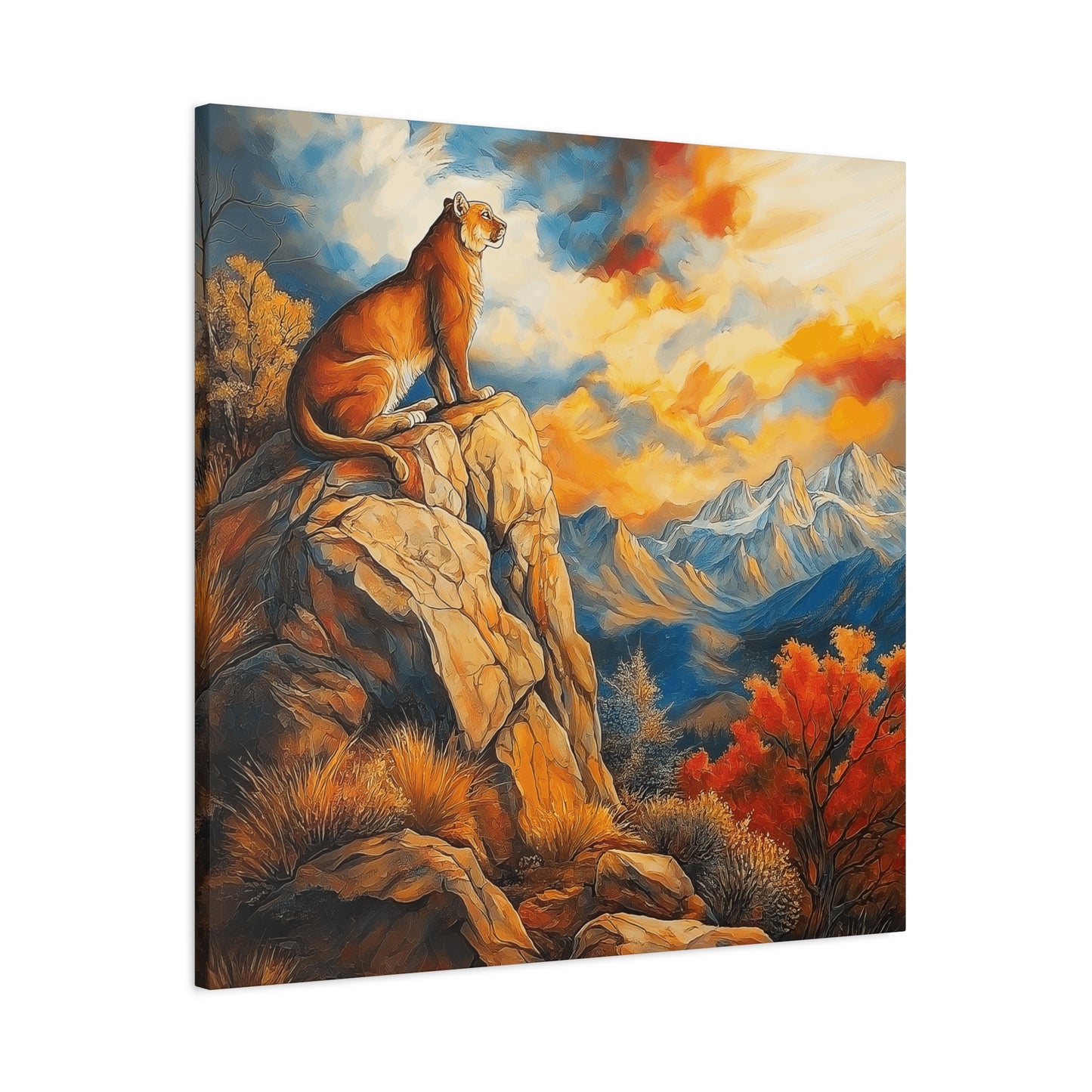 Majestic Lion Canvas Art - Vibrant Nature Wall Decor