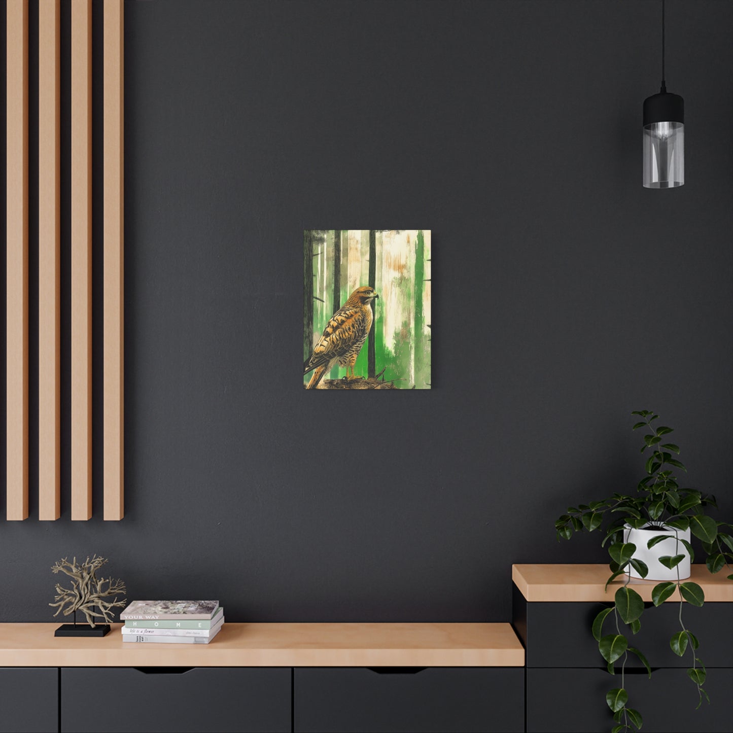 Canvas Print Red Tailed Hawk in Colorado Forest